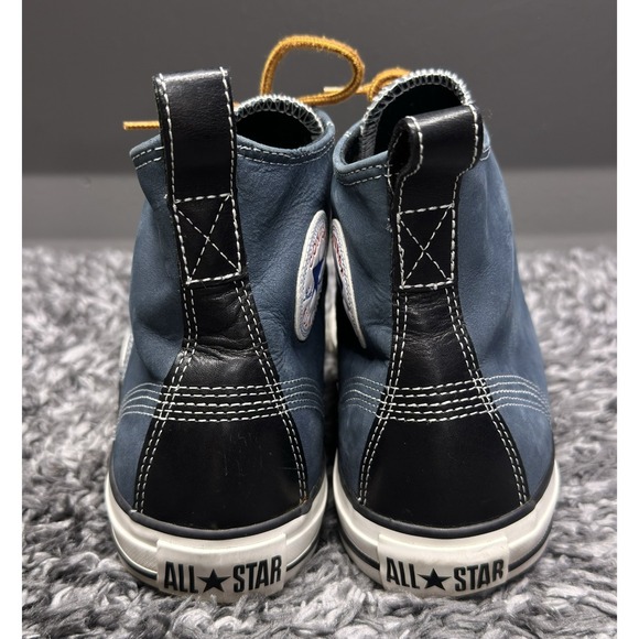 Converse Chuck Taylor Shoes Sneakers Mens Size 10 Blue Boot High Leather Moc Toe - Picture 5 of 11